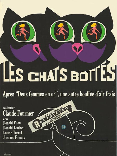 Affiche originale du film Les chats bottés de Claude Fournier
